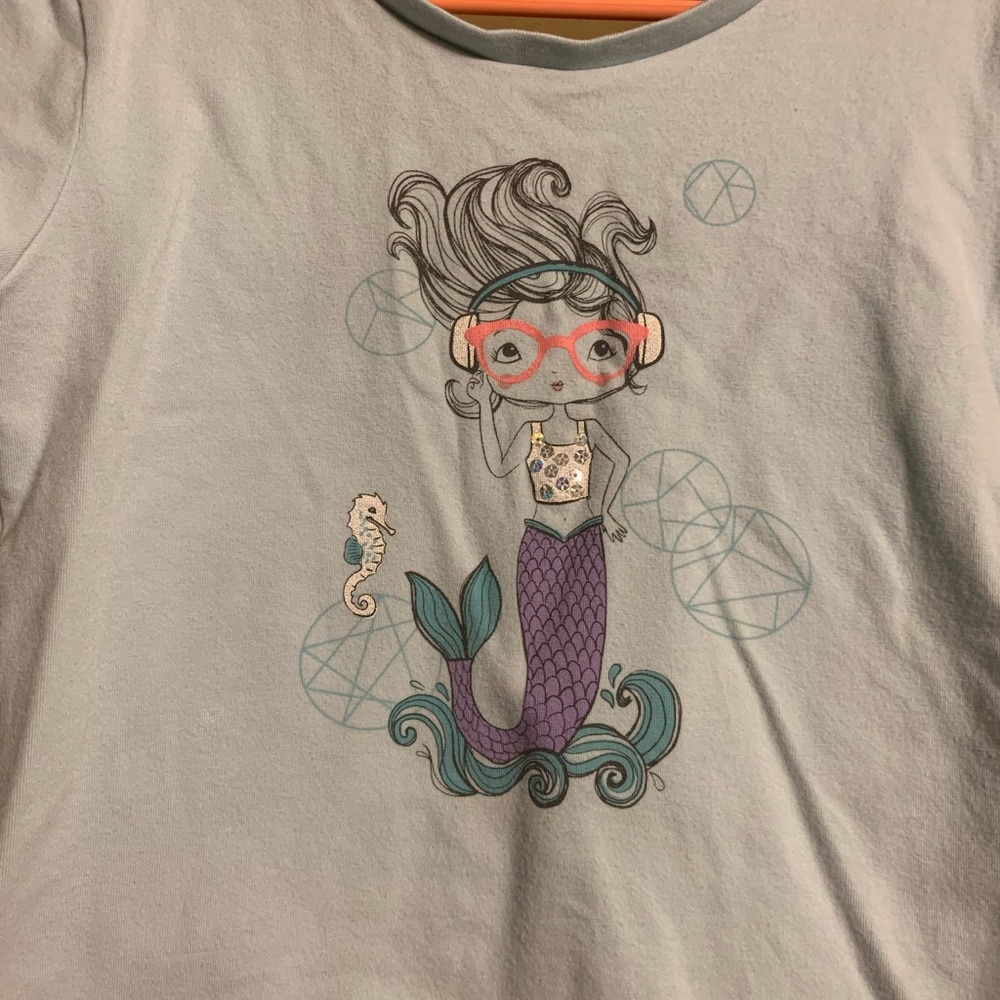 American Girl Mermaid Tshirt for Girls Sz 7/8 - Picture 4 of 7